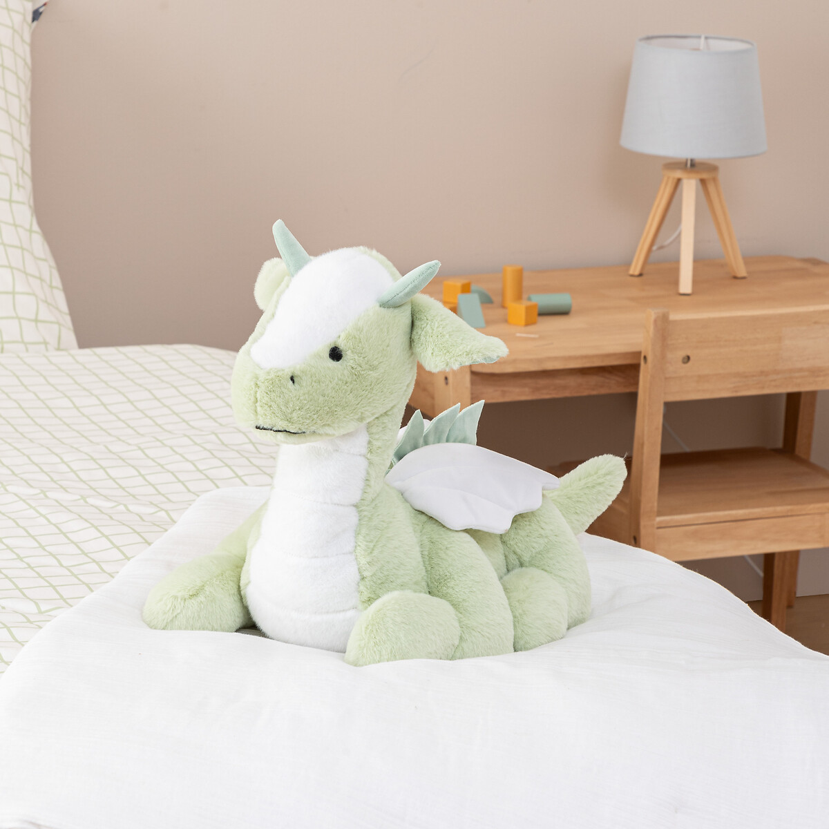Peluche drag&oacute;n ELIOTT verde