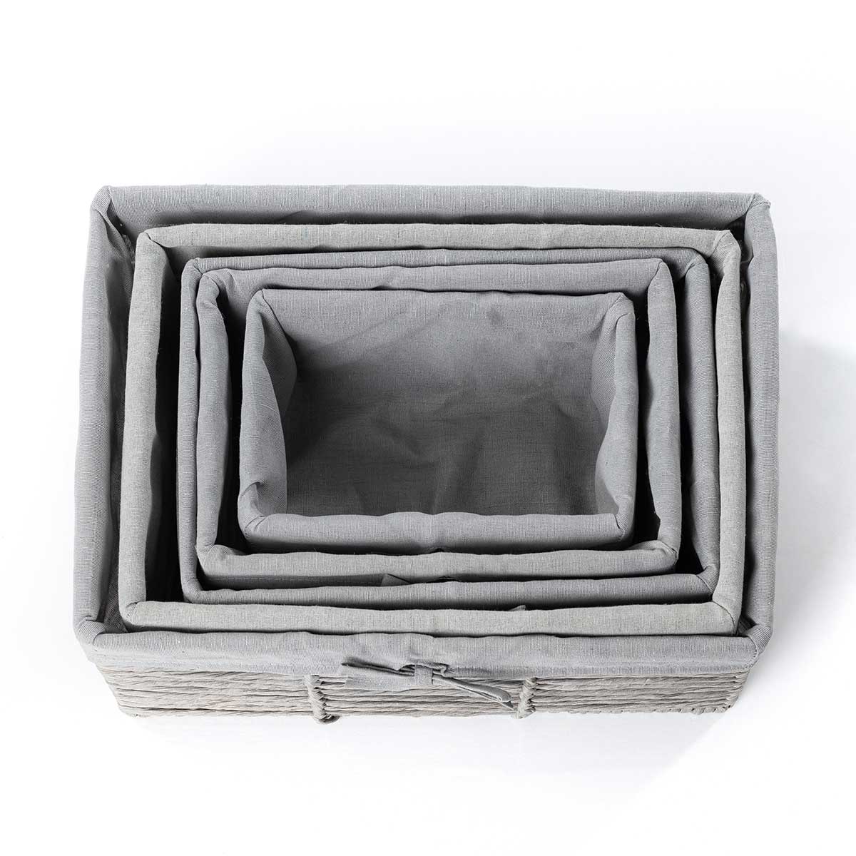 Cesta ba&ntilde;o gris 27x39cm