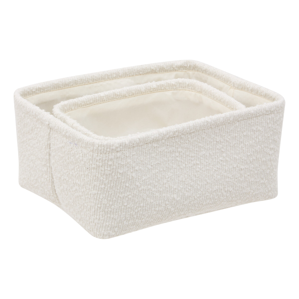 Set de 2 cestos blancos