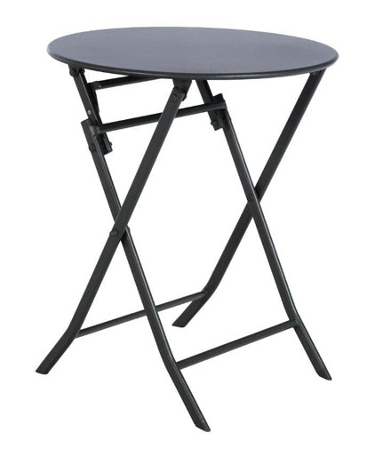 Mesa plegable GREENSBORO redonda gris