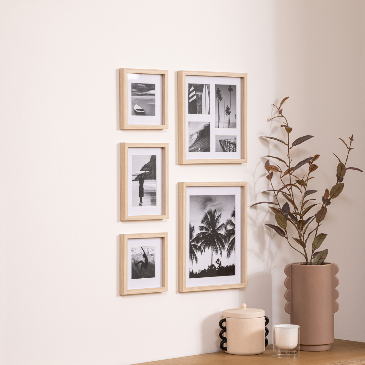 Set 5 cuadros decorativos ERIN