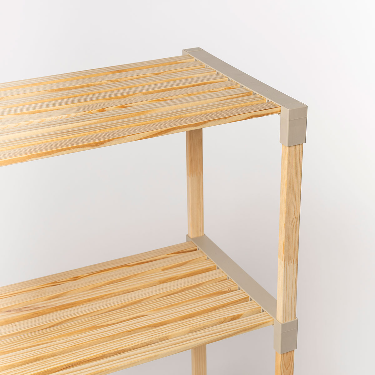 Estanter&iacute;a multifuncional beige de madera 