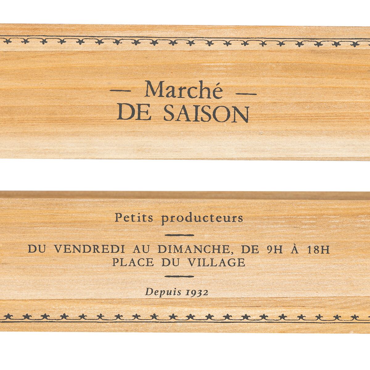 Cesta Lit Beige De Madera 22x35cm