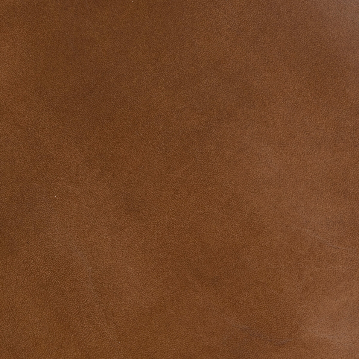 Puf Redondo De Cuero Marrón