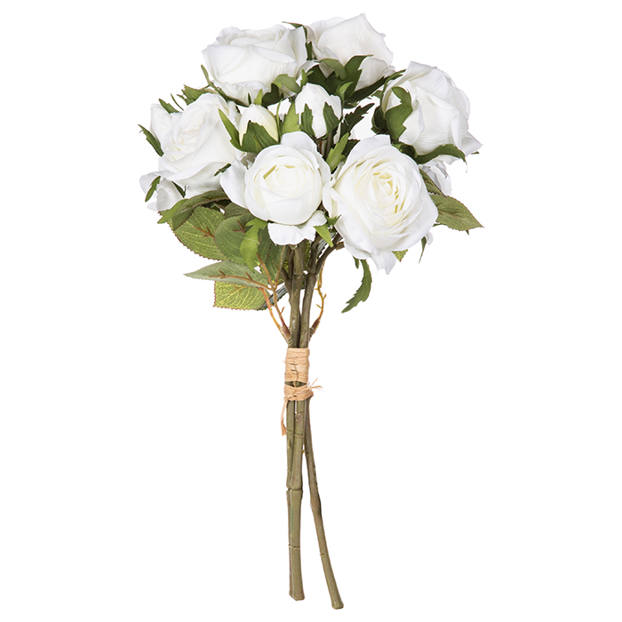 Bouquet 15 Rosas Blancas 40Cm