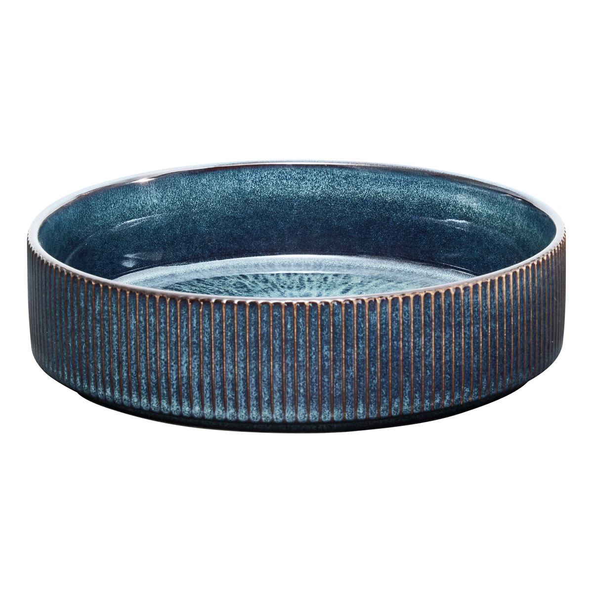Plato hondo EVA azul de cer&aacute;mica 18cm