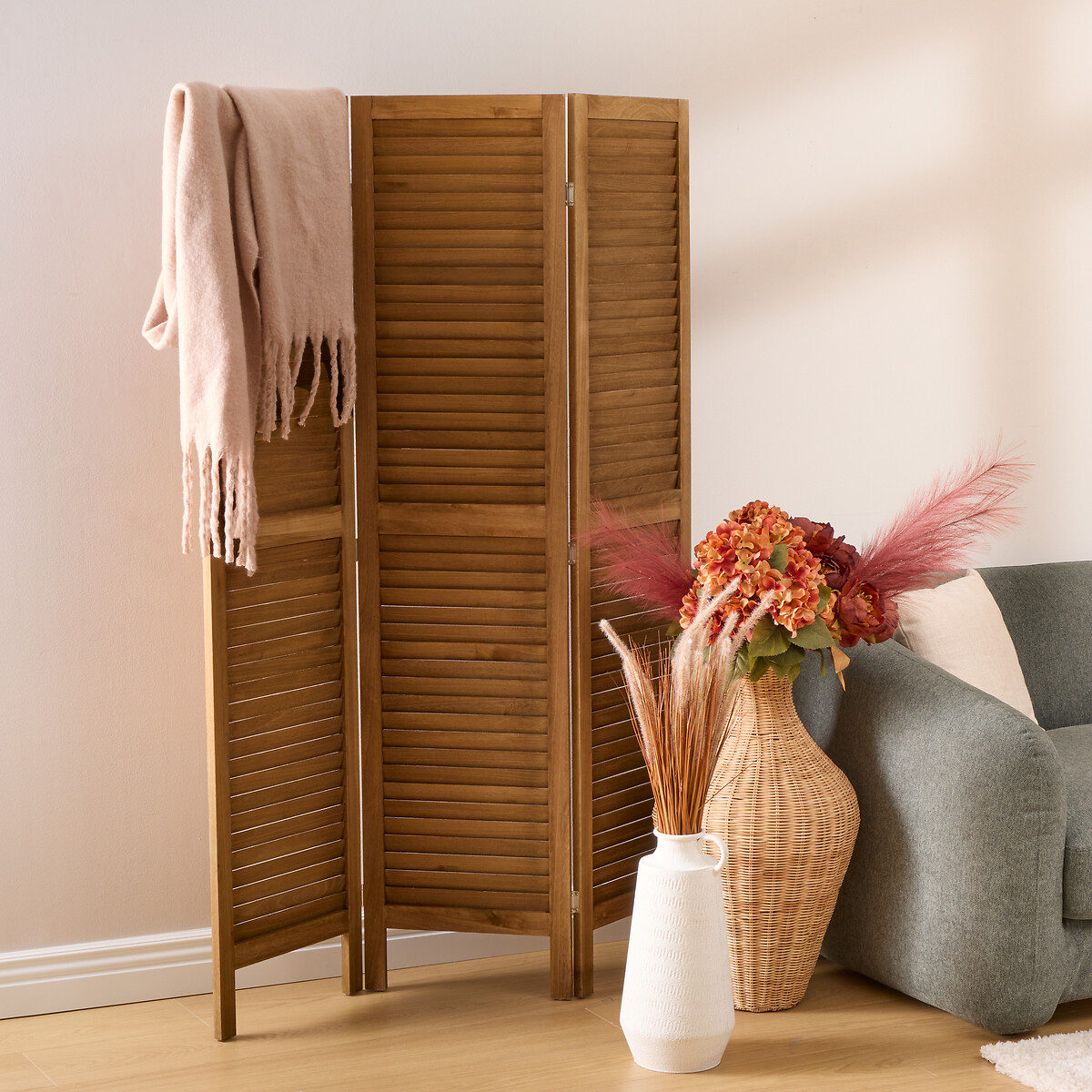 Biombo CAMILA de madera 120x170cm 