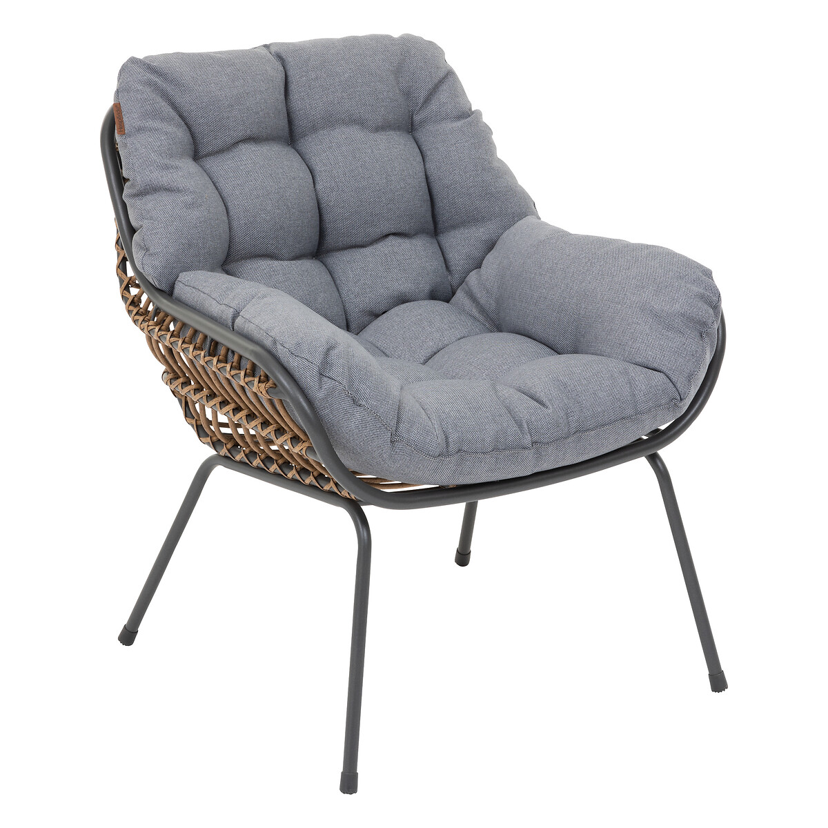 Conjunto De Jardim Paopao Cinza Graphite Para 4 Pessoas