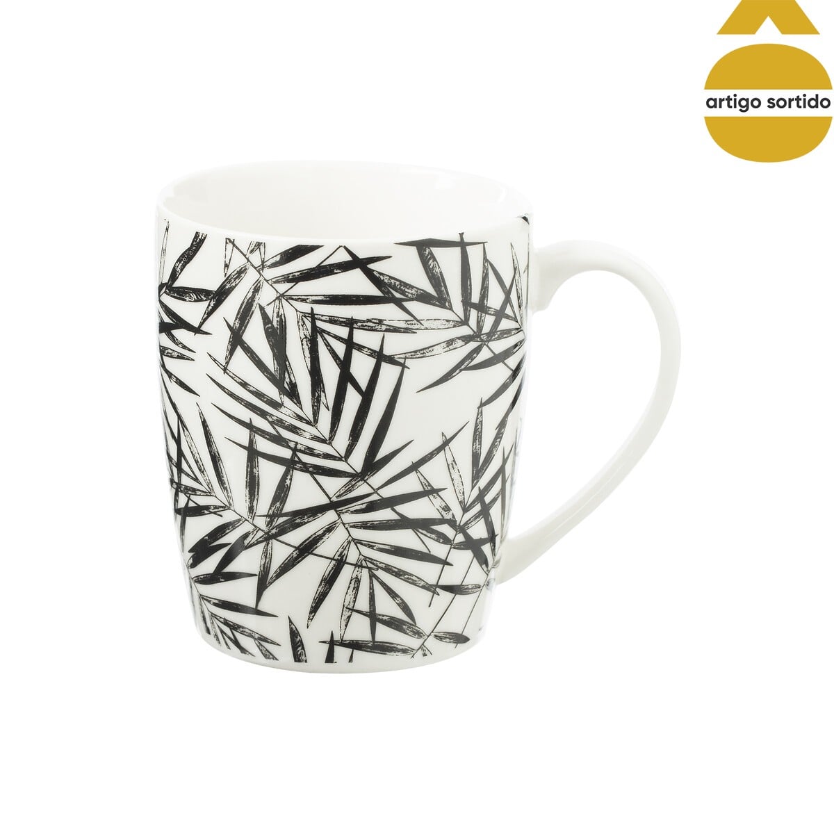 Caneca De Cer&acirc;mica Floral 34cl