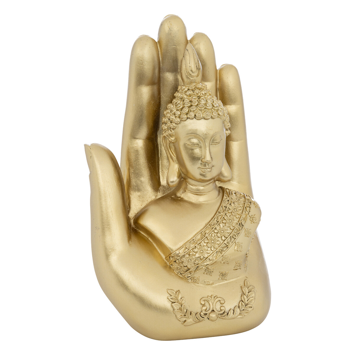Figura decorativa mano BUDA ANDY 18cm dorada