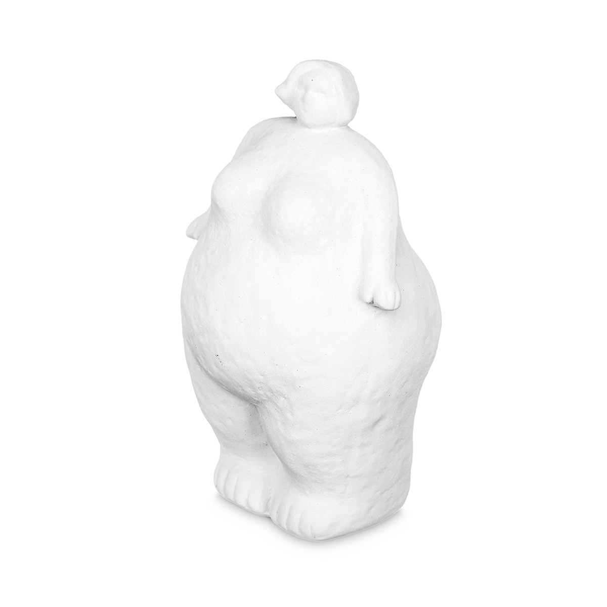Figura de mujer de cer&aacute;mica blanca 25cm