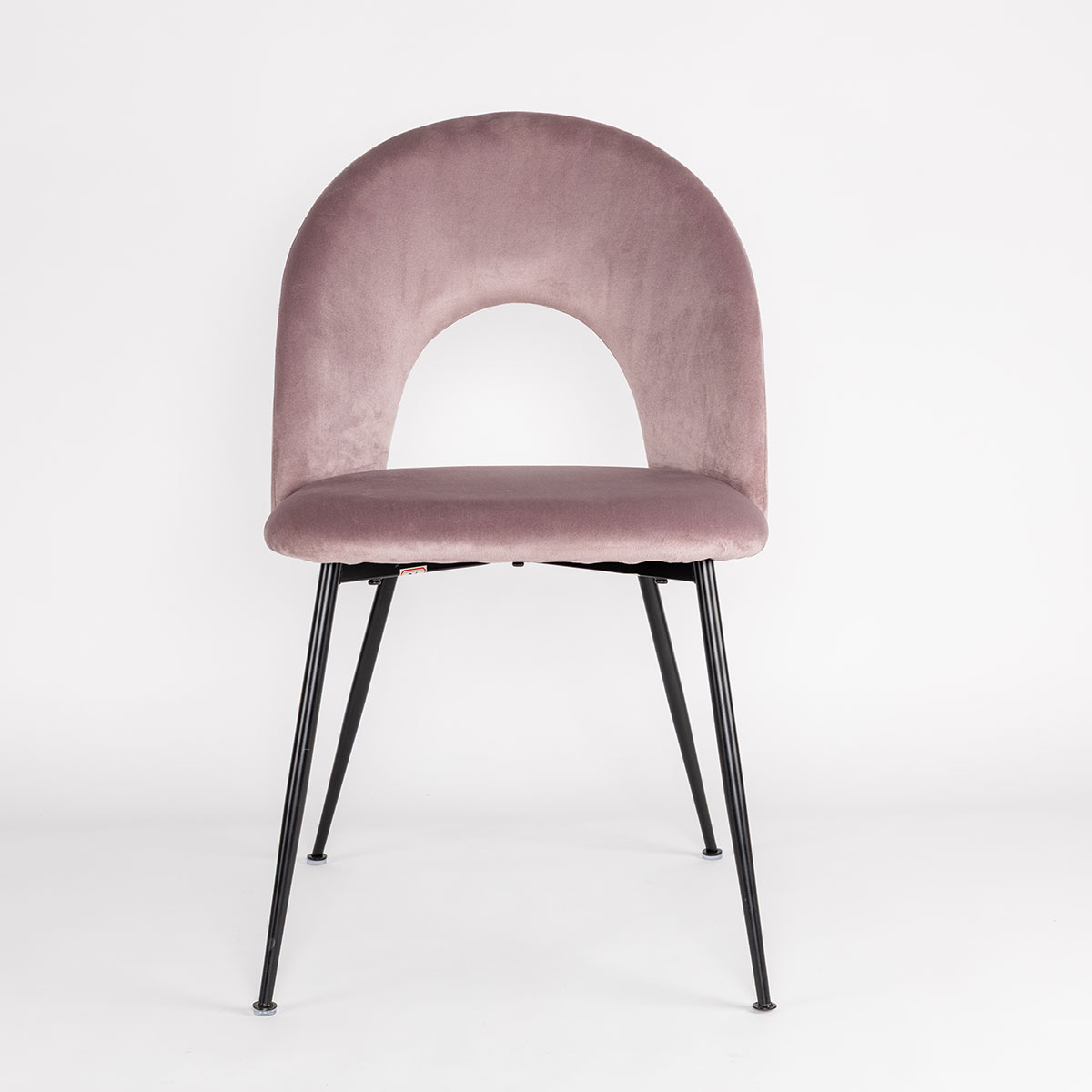 Silla RAVEN de terciopelo rosa