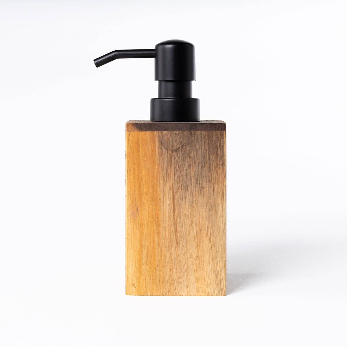 Dispensador marrón de madera acacia para jabón