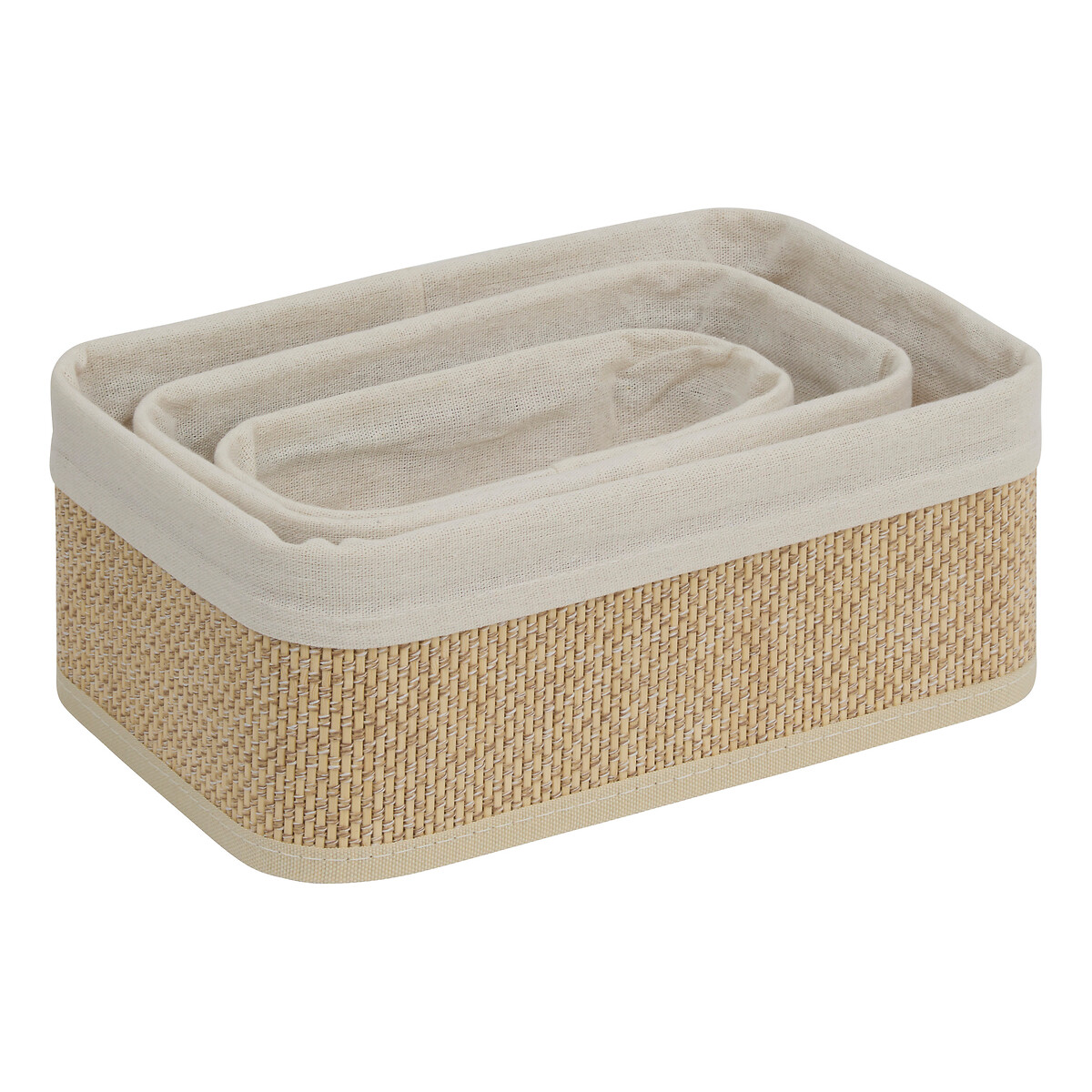 Set de 3 cestos STEMPY wc beige