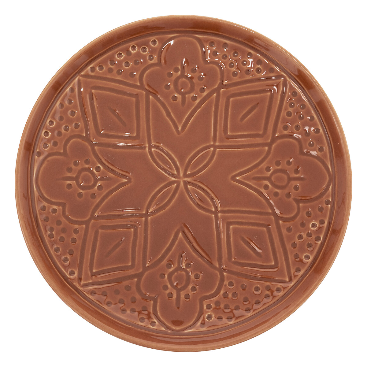Plato de postre SIENNA terracota 20cm