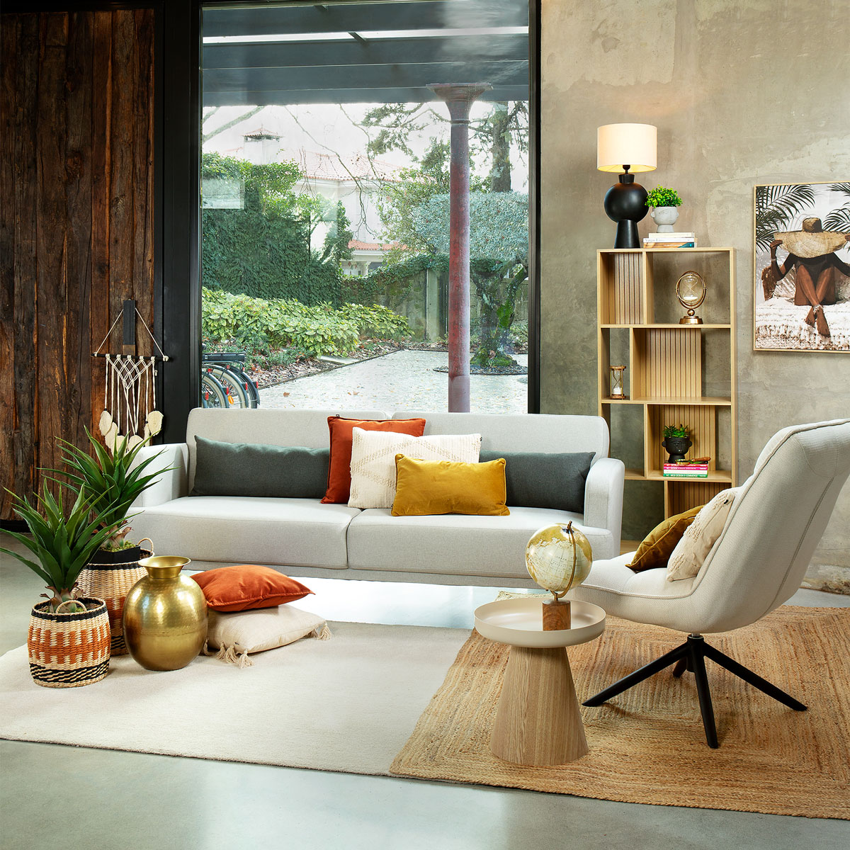 Butaca MEL giratoria crudo