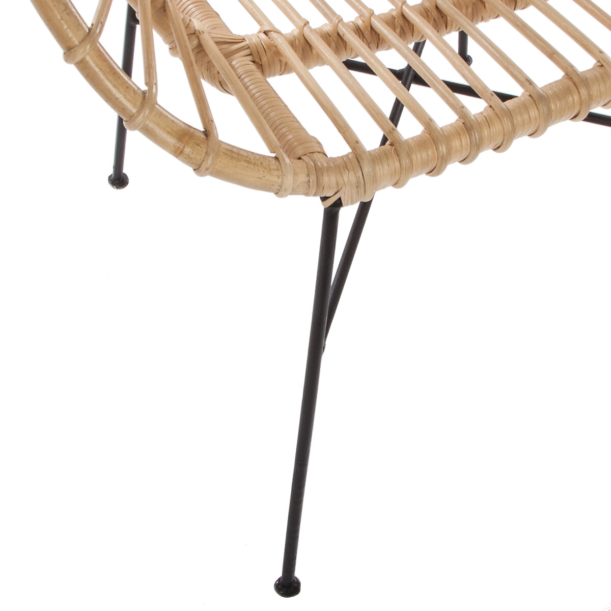 Cadeira Keko Natural Em Rattan E Metal