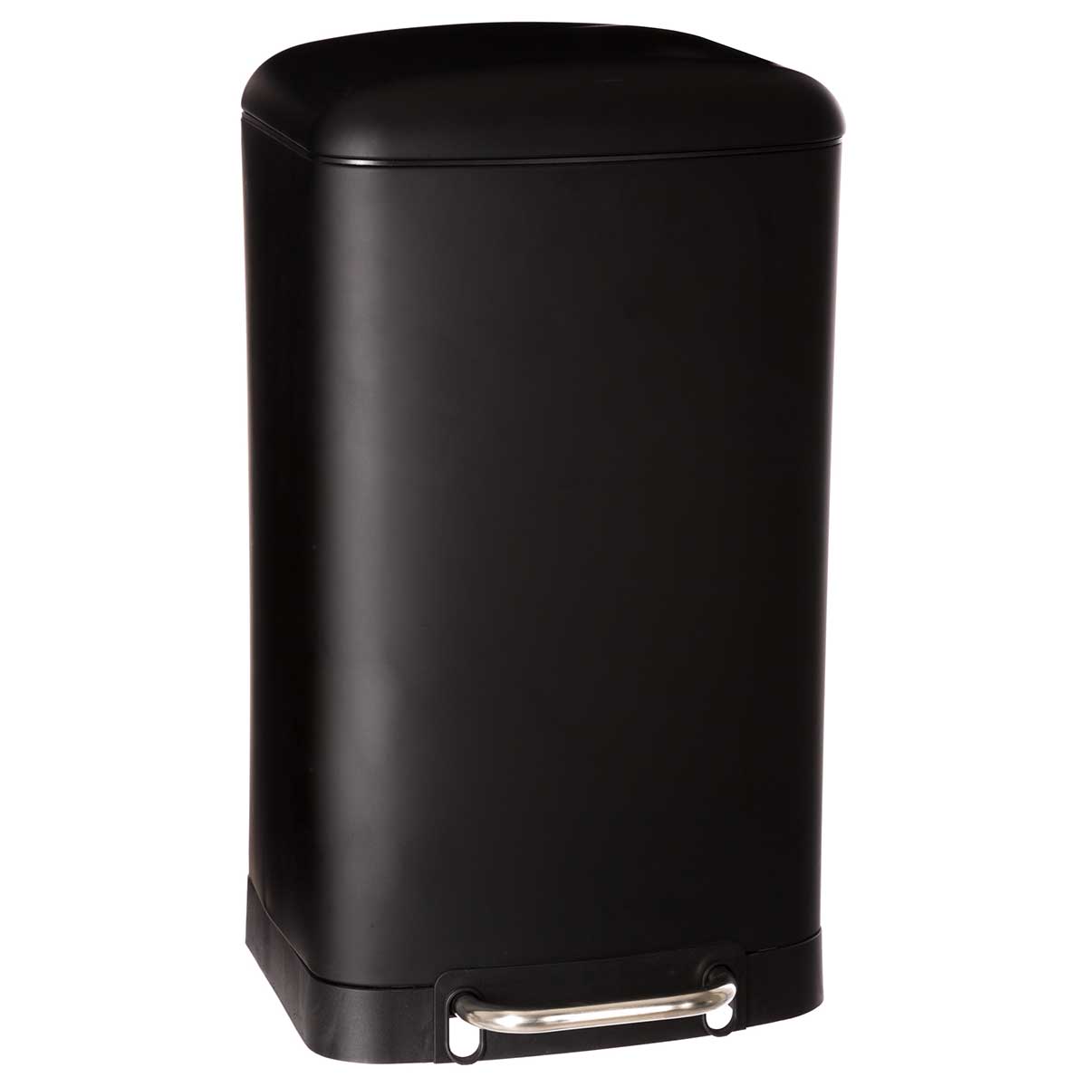 Balde Do Lixo Ariane Preto Em Metal 30L