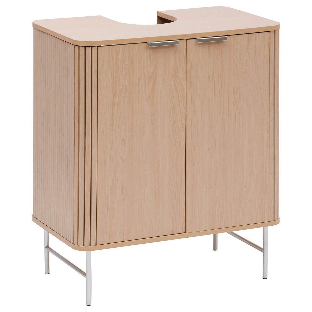 Armario para lavabo con 2 puertas LIORA marr&oacute;n