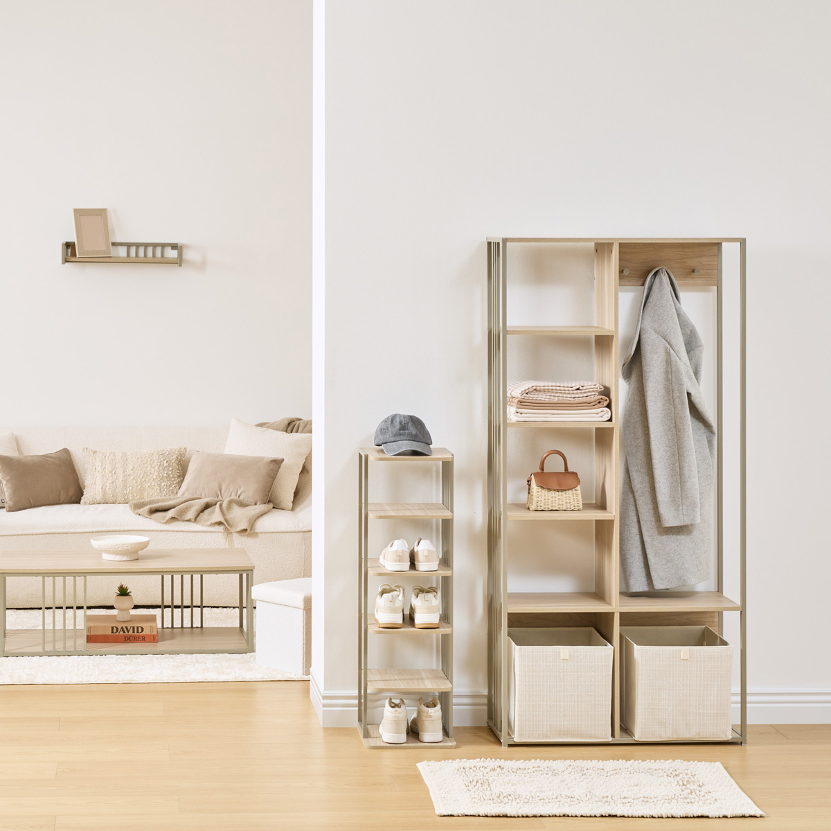 Armario DUNA beige de metal 165cm