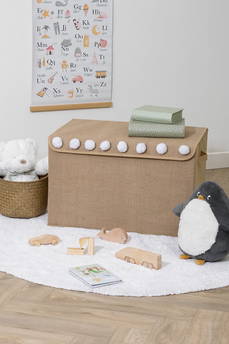 Caja de almacenaje OASIS con pompones 