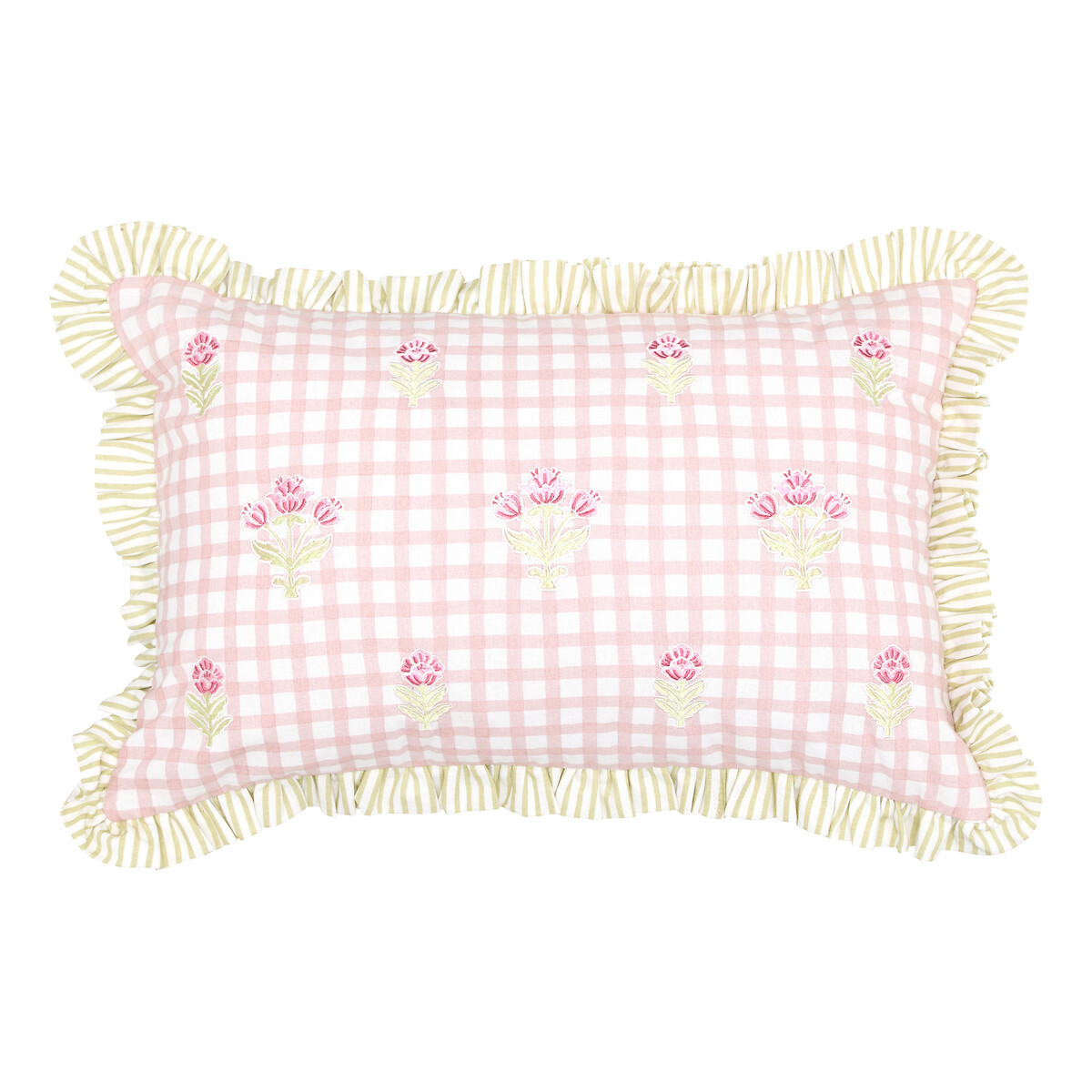 Almohada FLEUR DE ROSE rosa 38x58cm