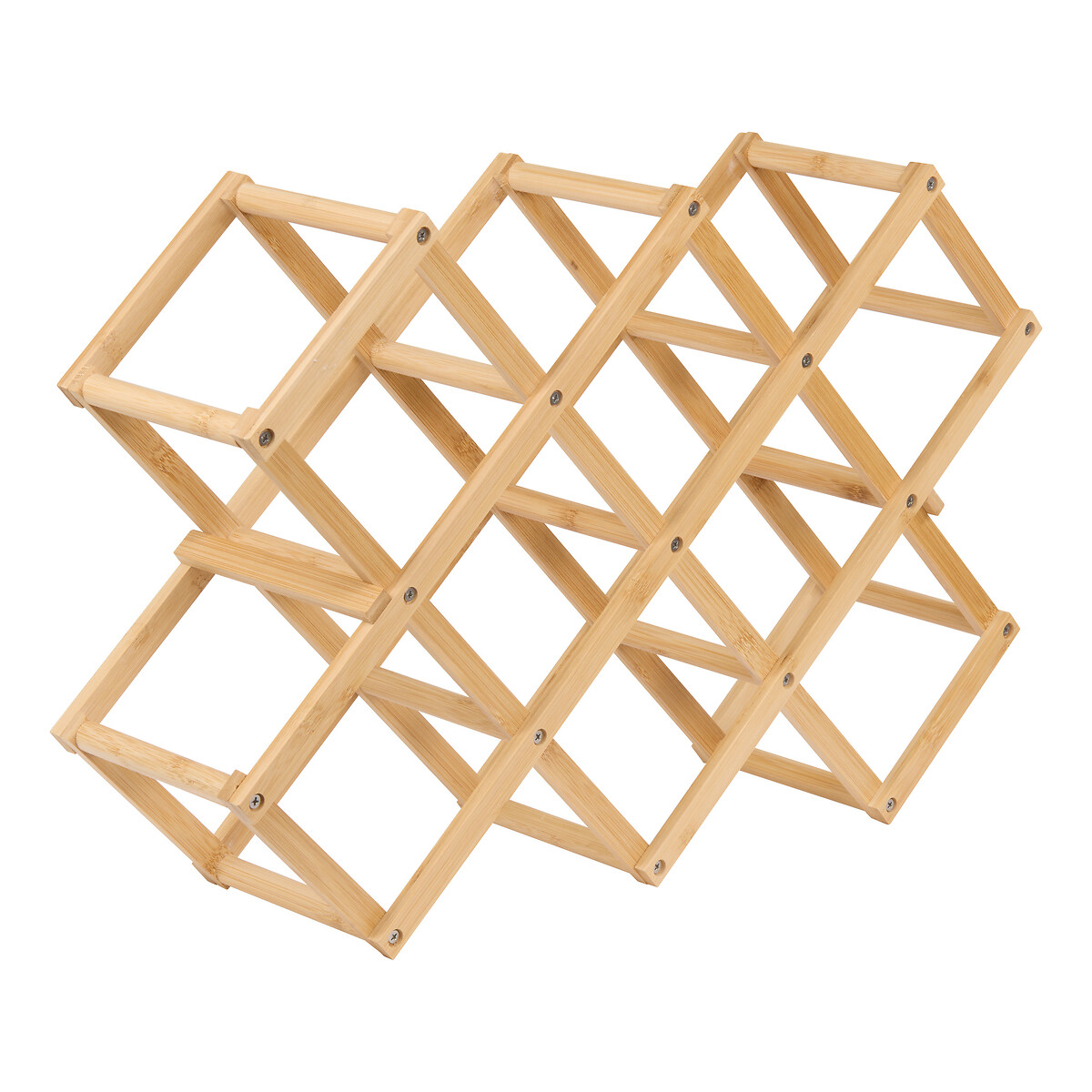 Botellero plegable para 10 botellas beige
