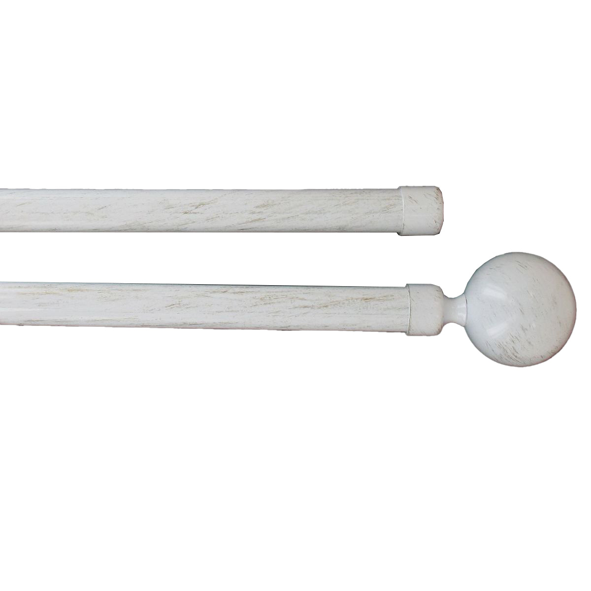 Kit Varão Duplo Branco E Dourado 210-380cm