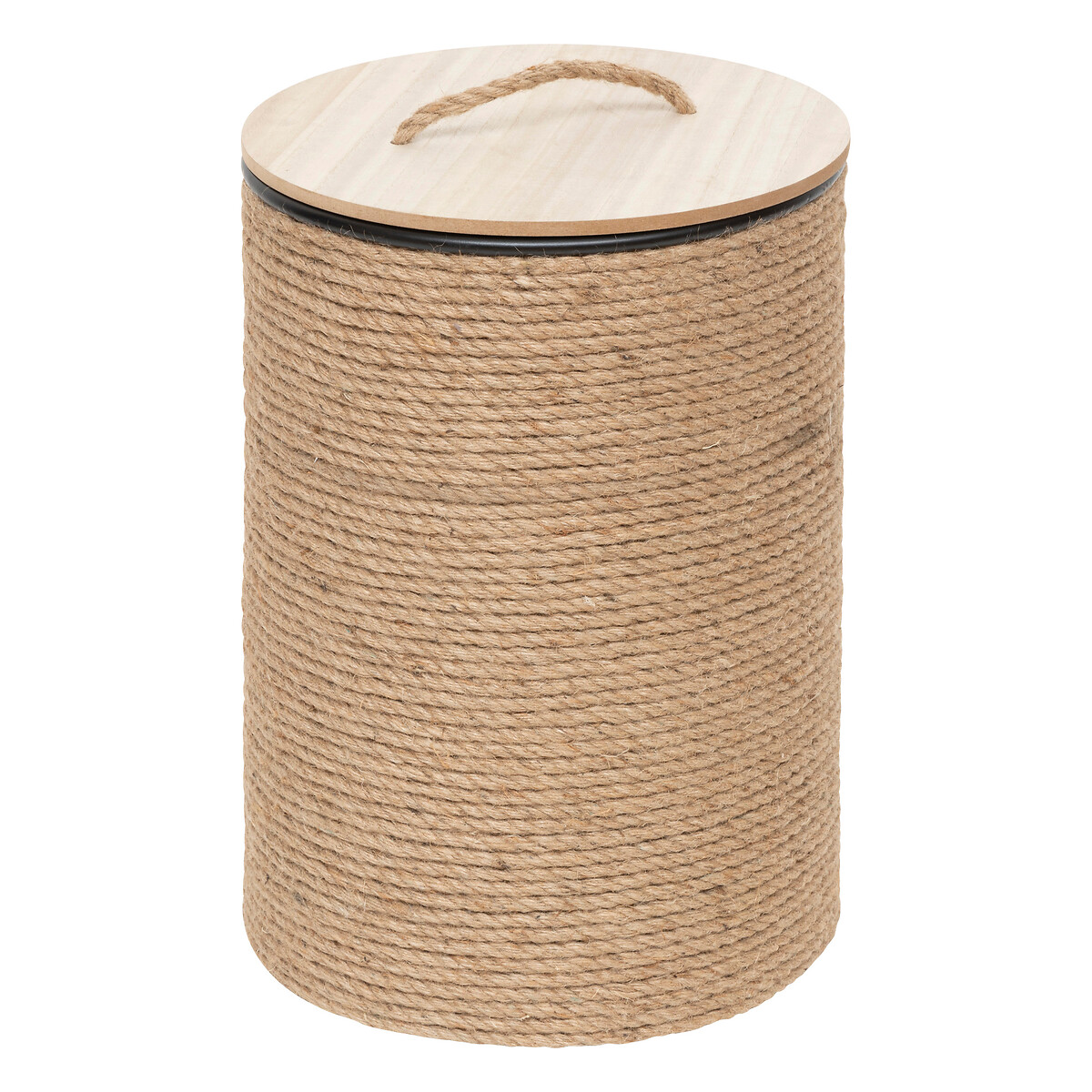 Cesto con tapa beige 43x30cm