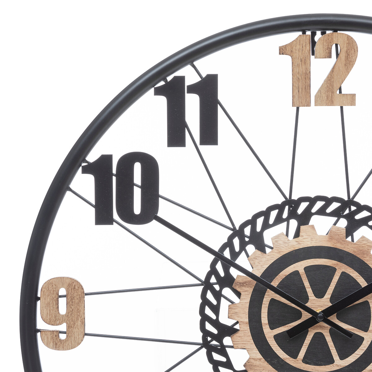 Reloj De Pared Mohan Beige y Negro