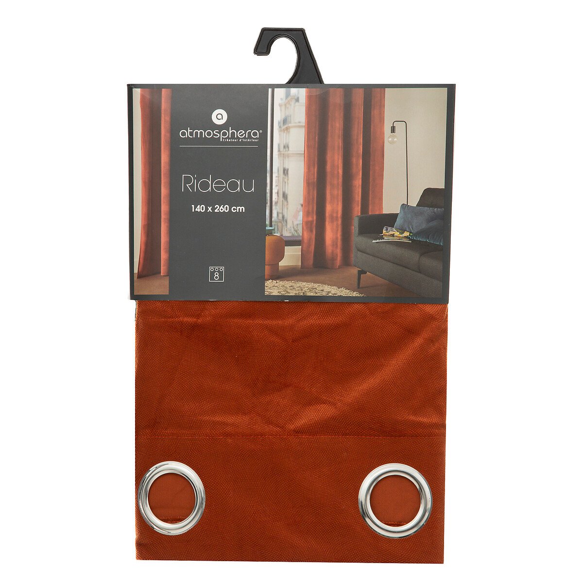 Cortina LILOU terracota 140x260cm