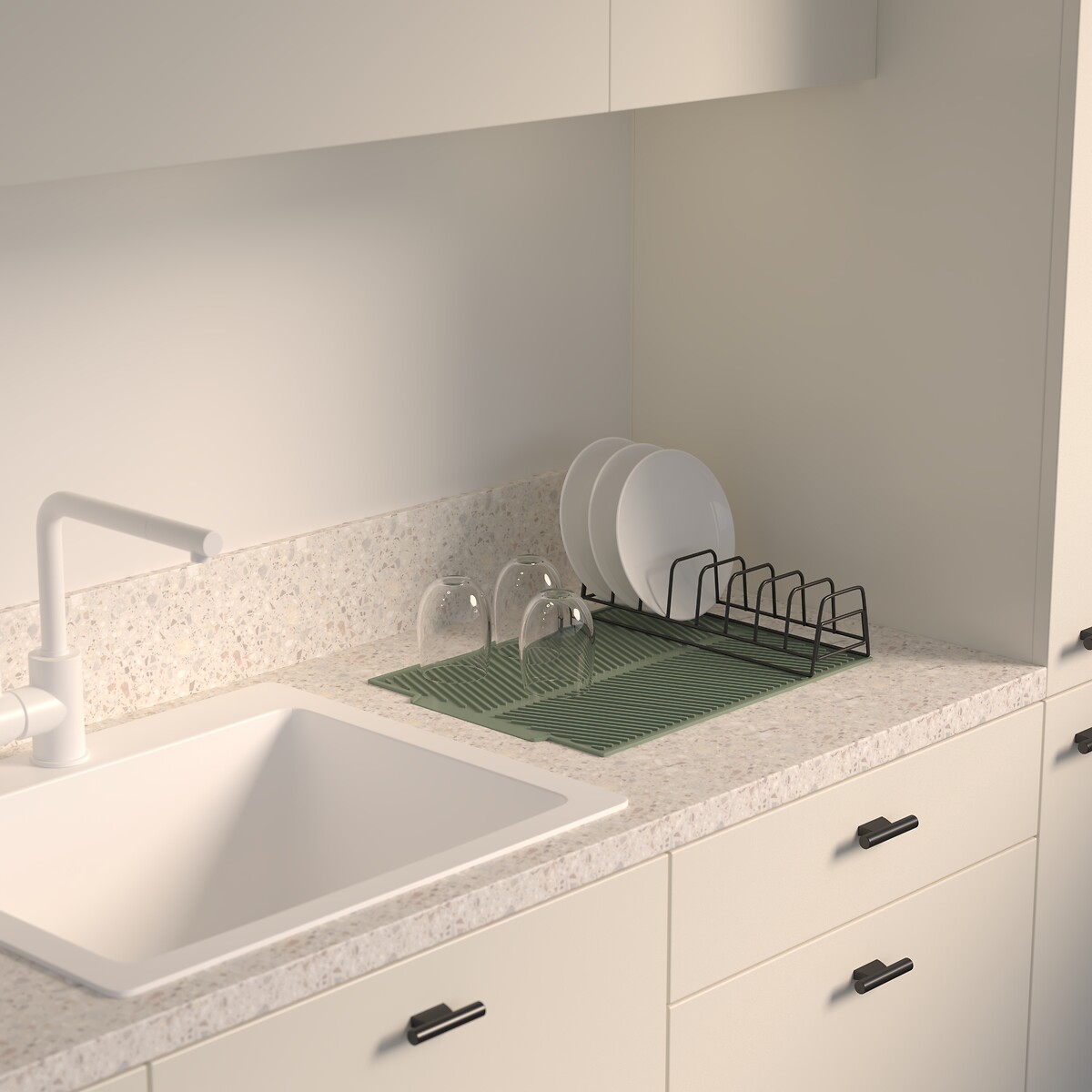 Escurreplatos de metal multicolor