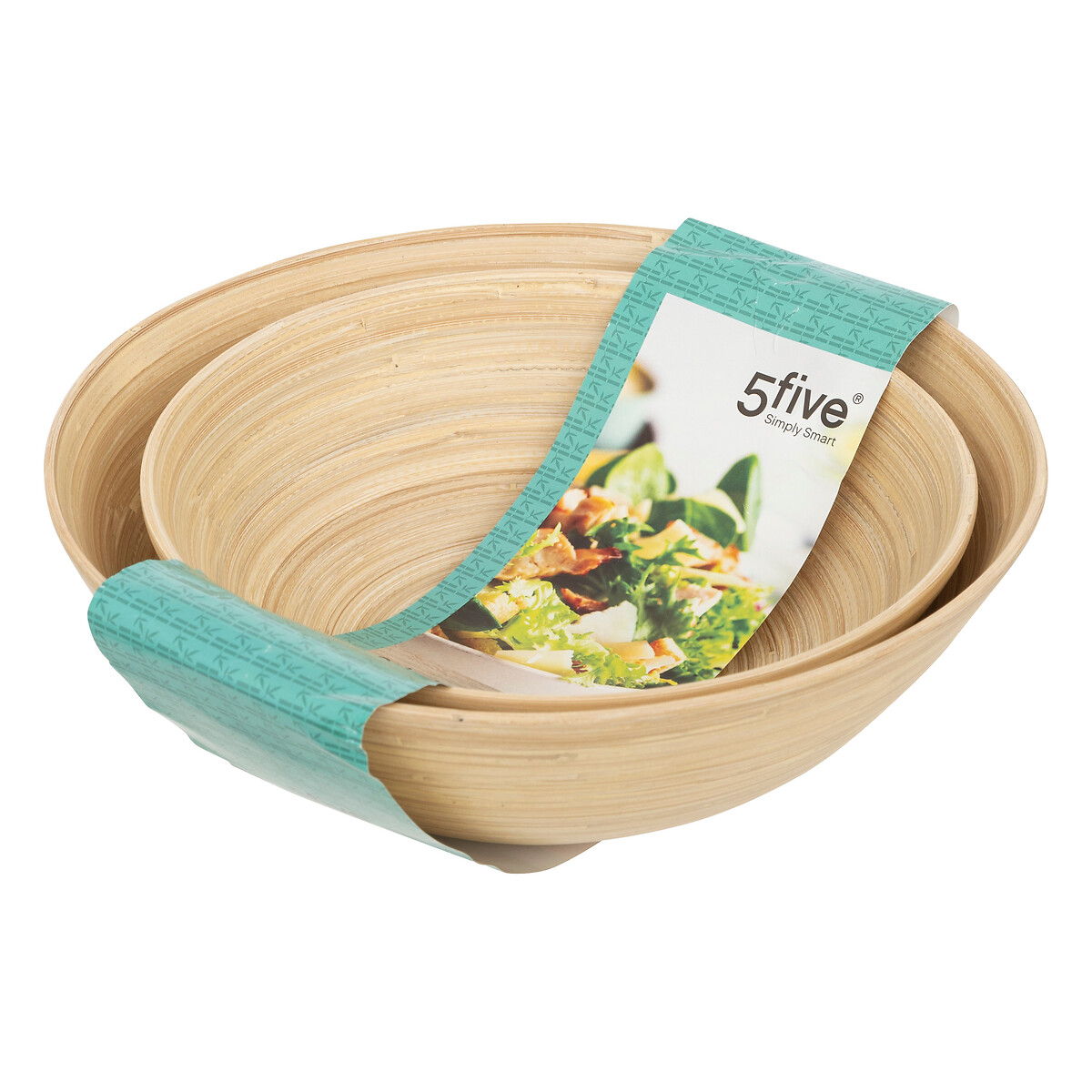 Juego 2 Ensaladeras Bambú Nat. 24/30Cm