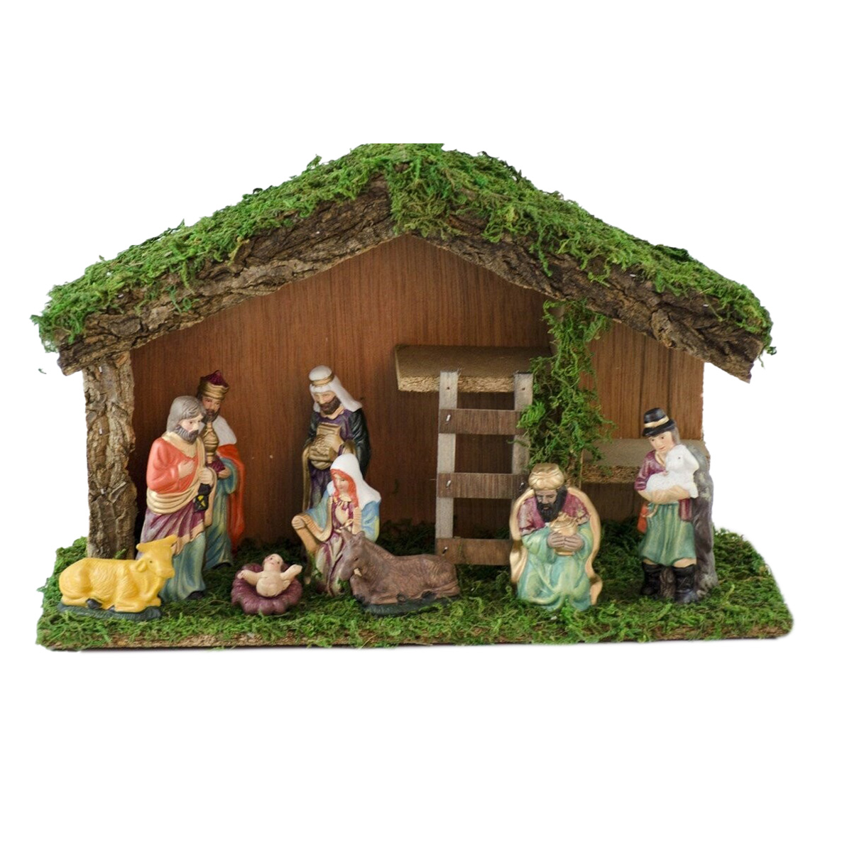 Presépio Cabana Com 9 Figuras