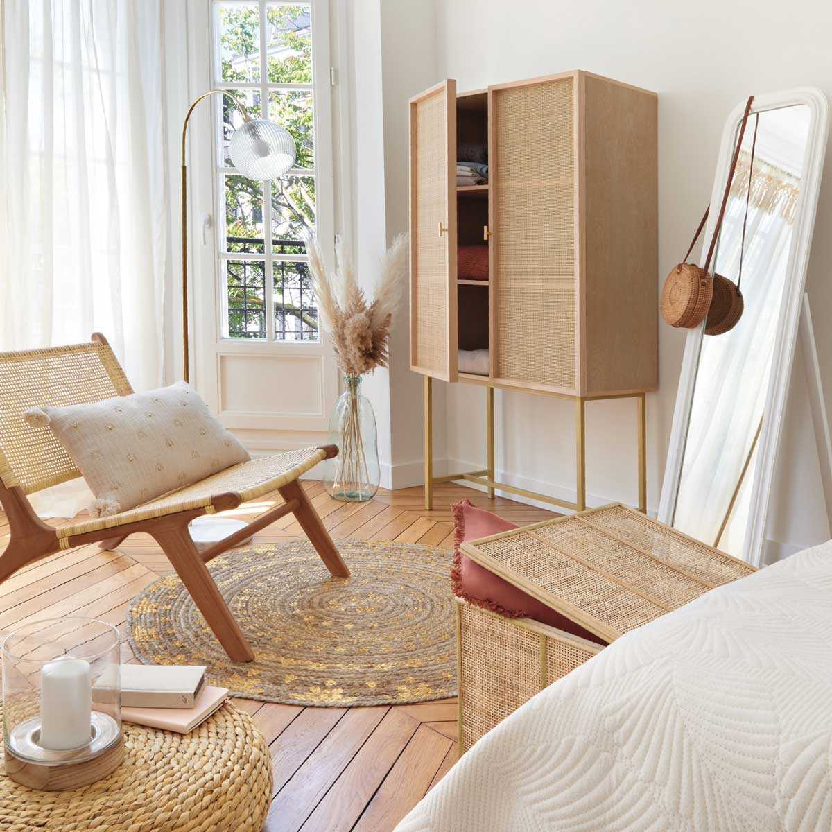 Puf Wonderly Beige 55x14Cm