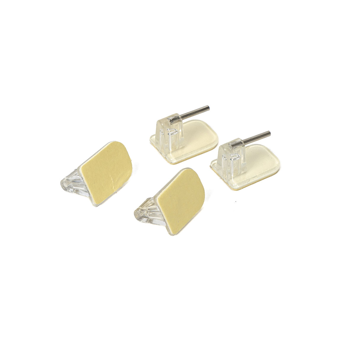 Juego De 4 Soportes Adhesivos Transpar.