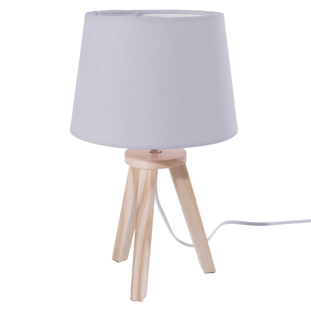 Candeeiro De Mesa Cinza 31x18,5cm