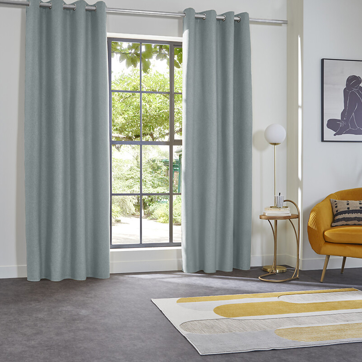 Cortina Aislante Verde Celadón 140x260cm