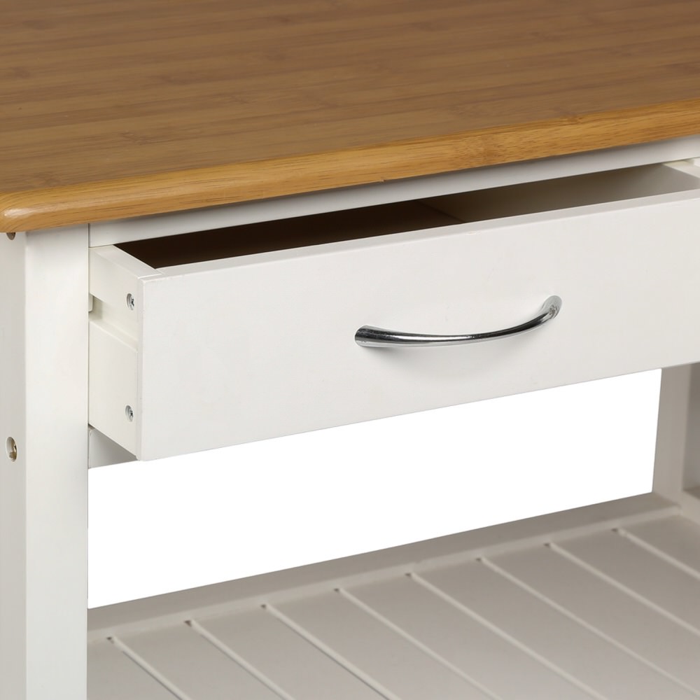 Carrito Auxiliar Blanco Para Cocina Con Division