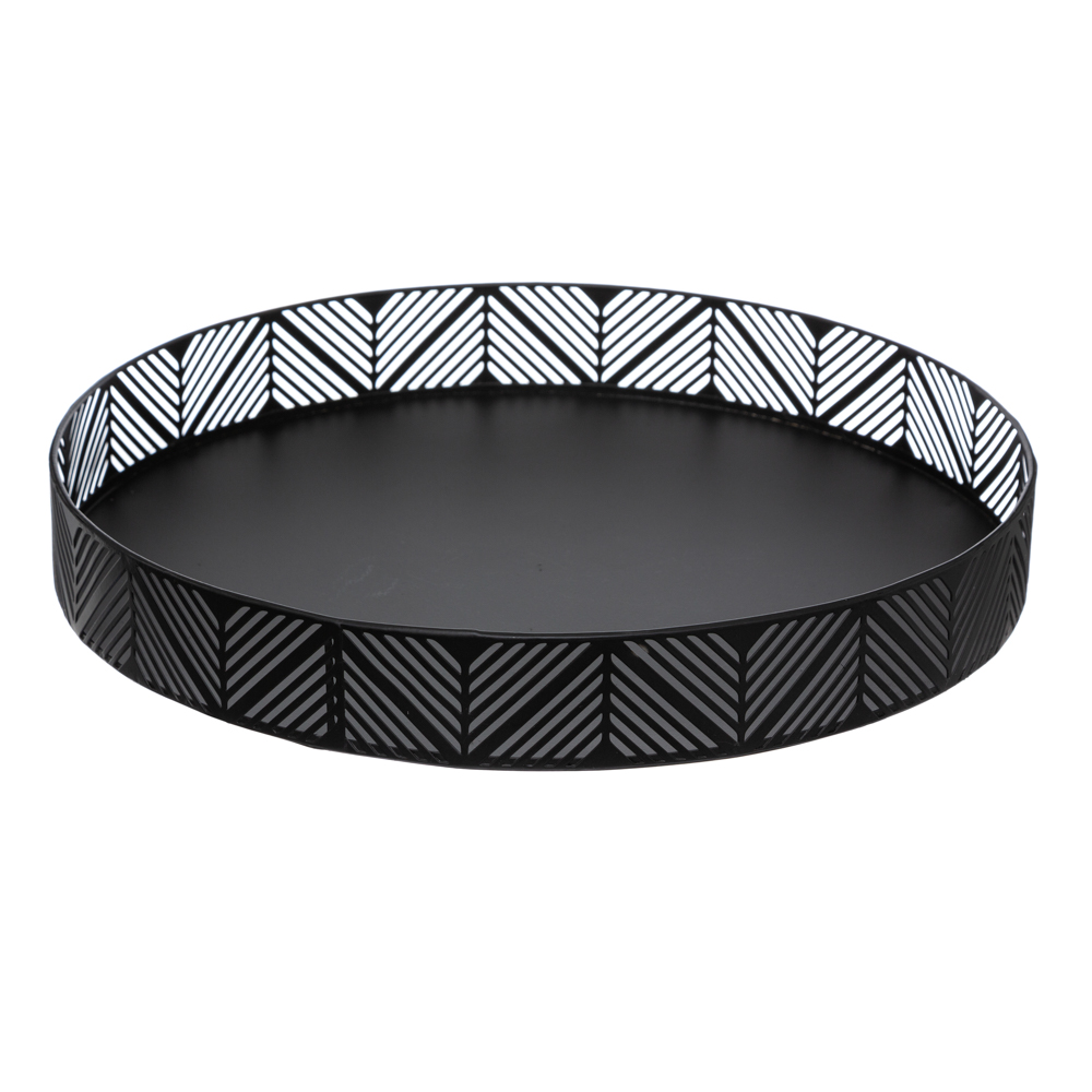 Bandeja Redonda De Metal 30Cm 