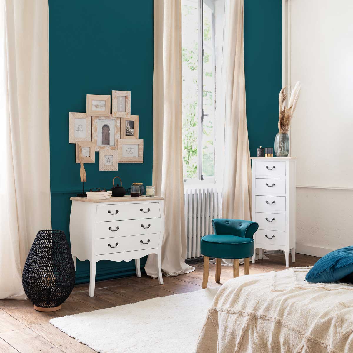 Lámpara De Mesa Etel Negra 37X55Cm