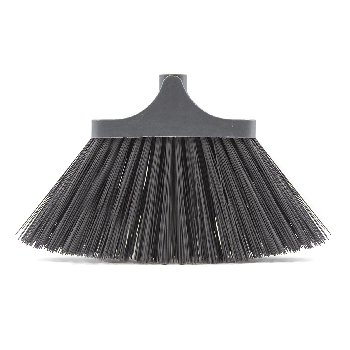 Escoba Dura De Pvc Gris