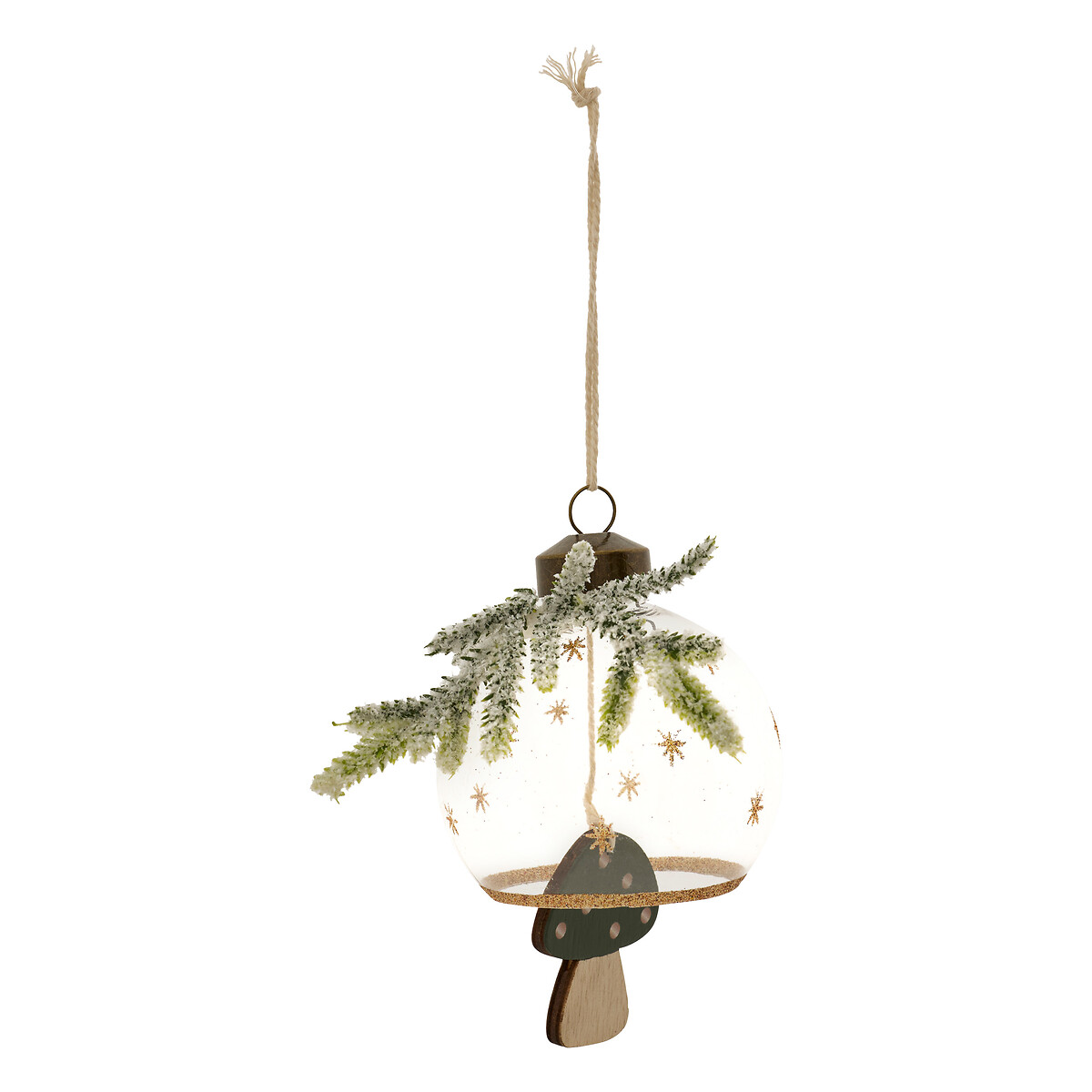 Bola de Navidad con Ramas y Seta 8cm 