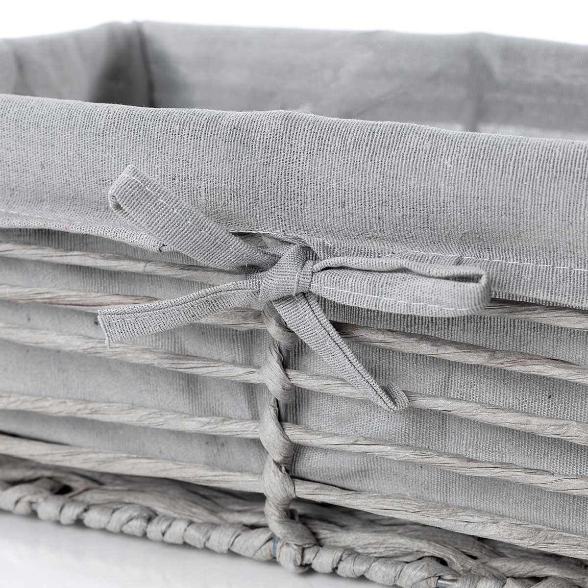 Cesta de ba&ntilde;o gris 31x44cm