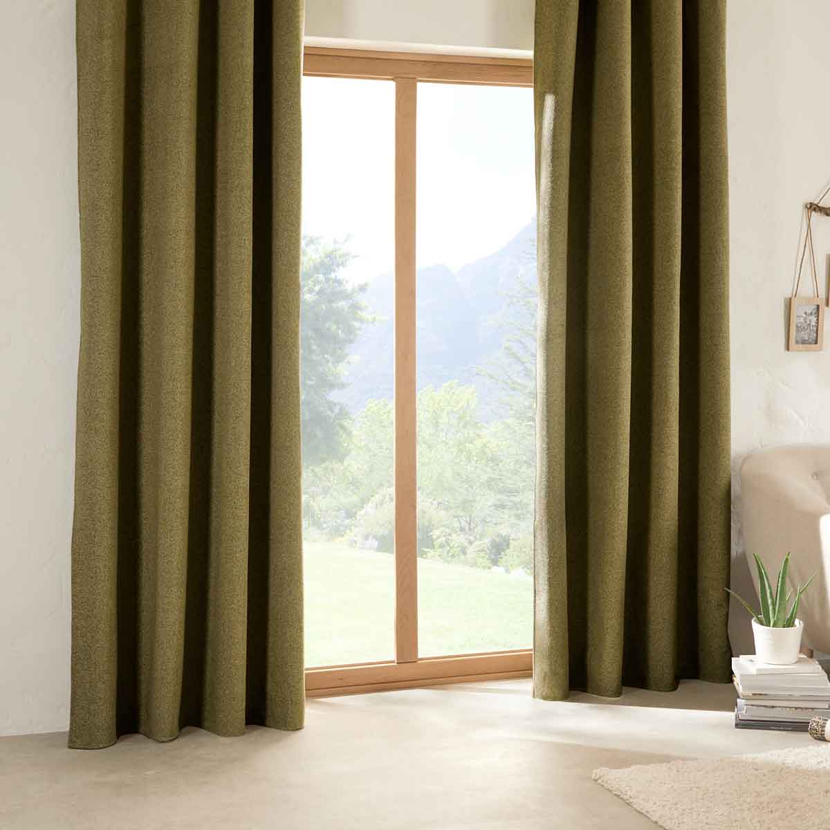 Cortina Bouclette Verde 140x260cm