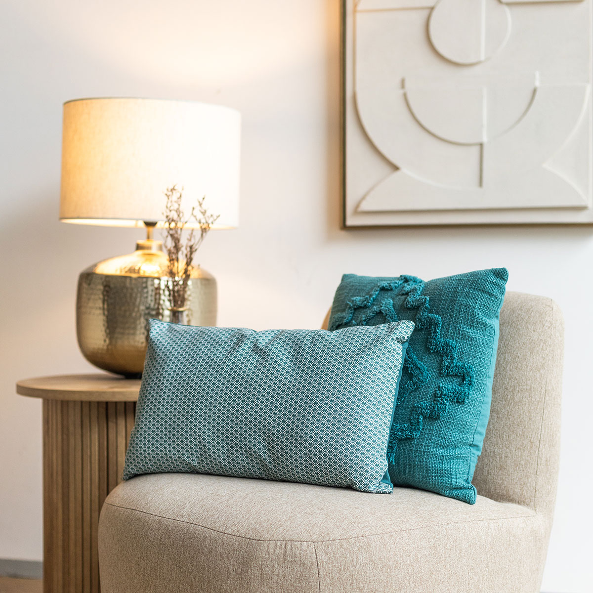 Coj&iacute;n Otto Azul 30x50Cm