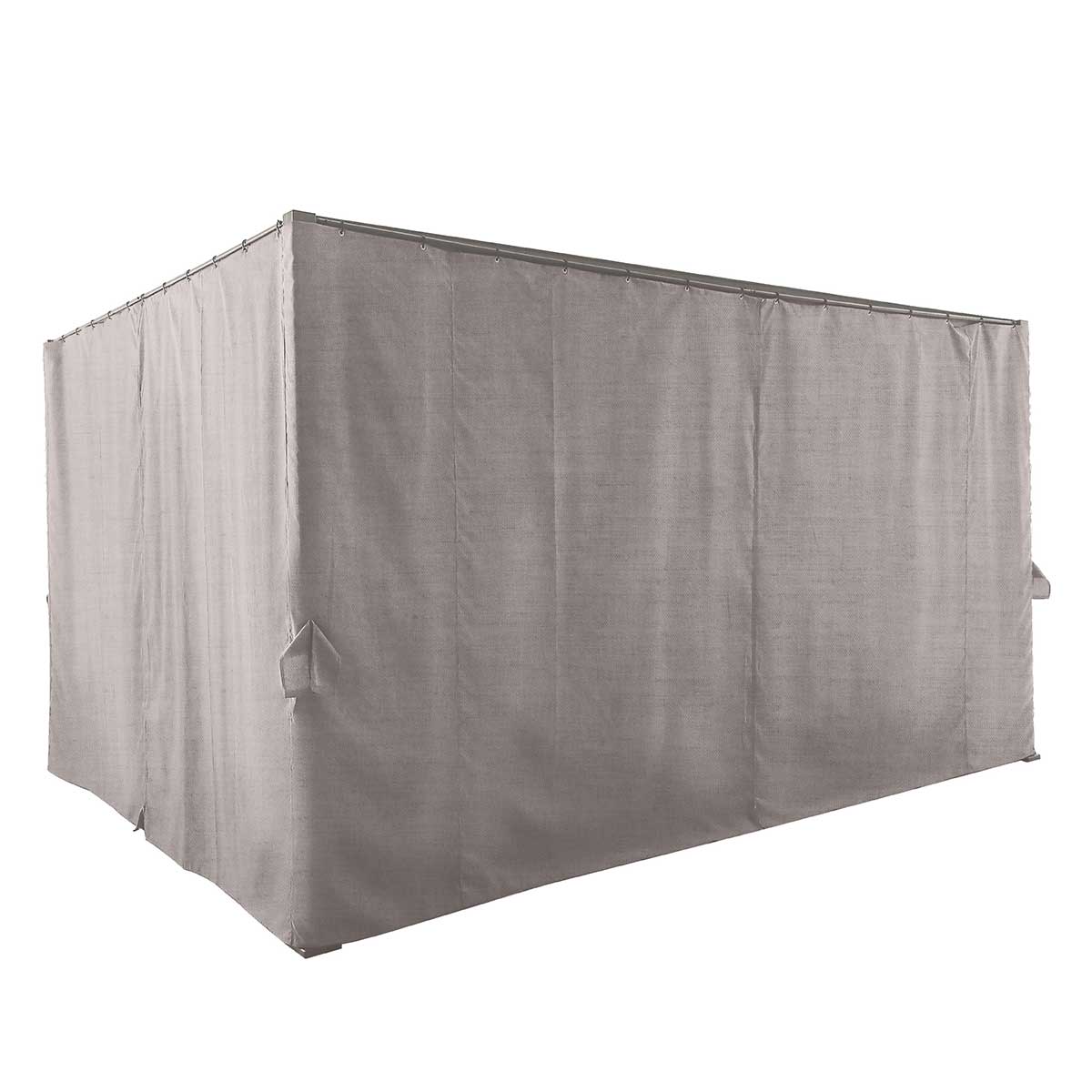 Cortinas Para P&eacute;rgola Palmera Gris 3x4M