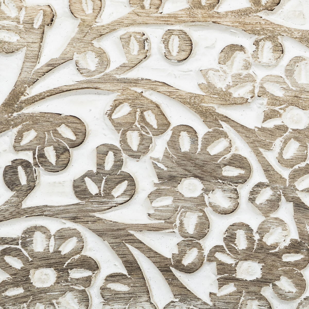 Caixa Decorativa Ritual Bege Em Madeira Mango 7,5x25cm