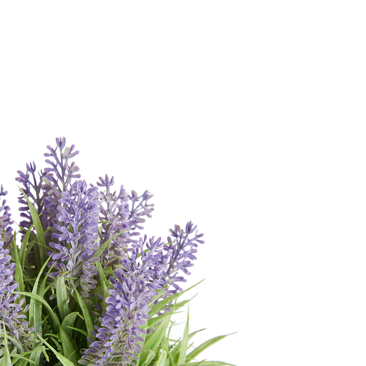 Maceta Met&aacute;lica Con Lavanda 25cm
