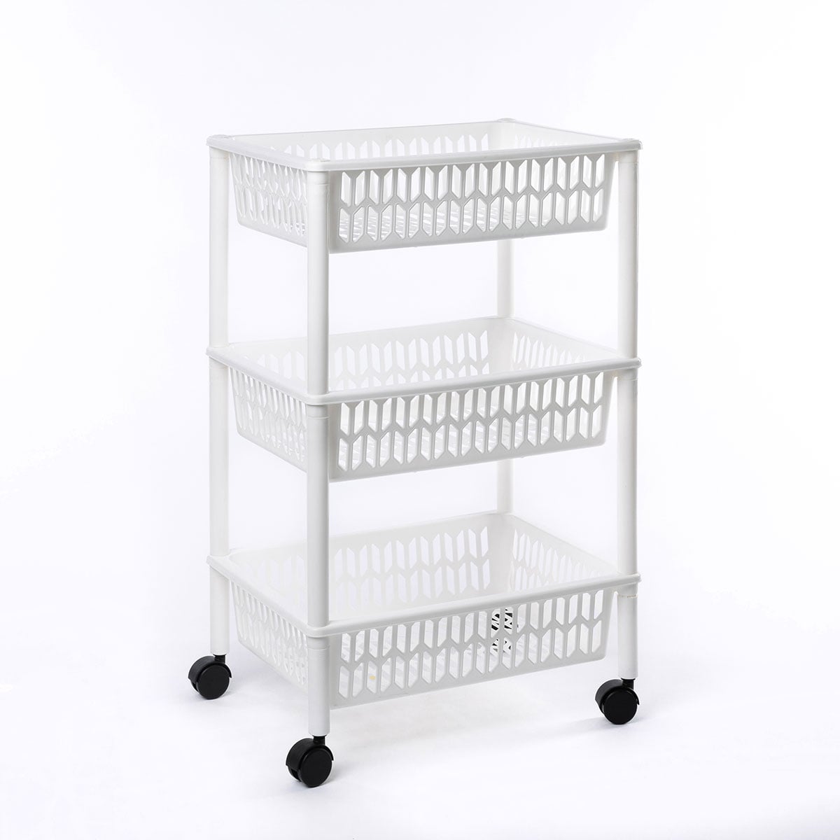 Carrito auxiliar con 3 cestas blanco